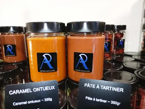 Venez découvrir notre délicieuse pâte à tartiner et notre caramel sans huile de palme, Saint-Galmier, Anthony Pailleux, Maître Chocolatier 