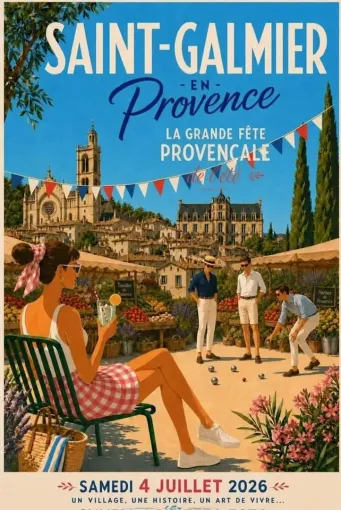 L'affiche officielle numérotée de Saint-Galmier en Provence en vente chez votre artisan chocolatier., Saint-Galmier, Anthony Pailleux, Maître Chocolatier 