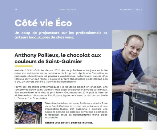 Nous remercions chaleureusement la ville de Saint-Galmier, Saint-Galmier, Anthony Pailleux, Maître Chocolatier 