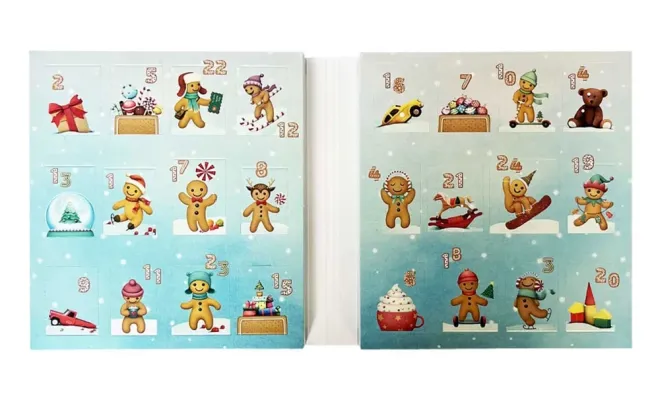 Calendrier de l'avent chocolats modèle village pain d'épice